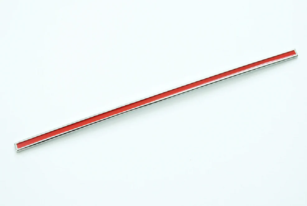 Tesla Model S, 3, X, Y Tailgate Rear Trunk Emblem Red Underline Badge, ABS, Red / Chrome - Image 4