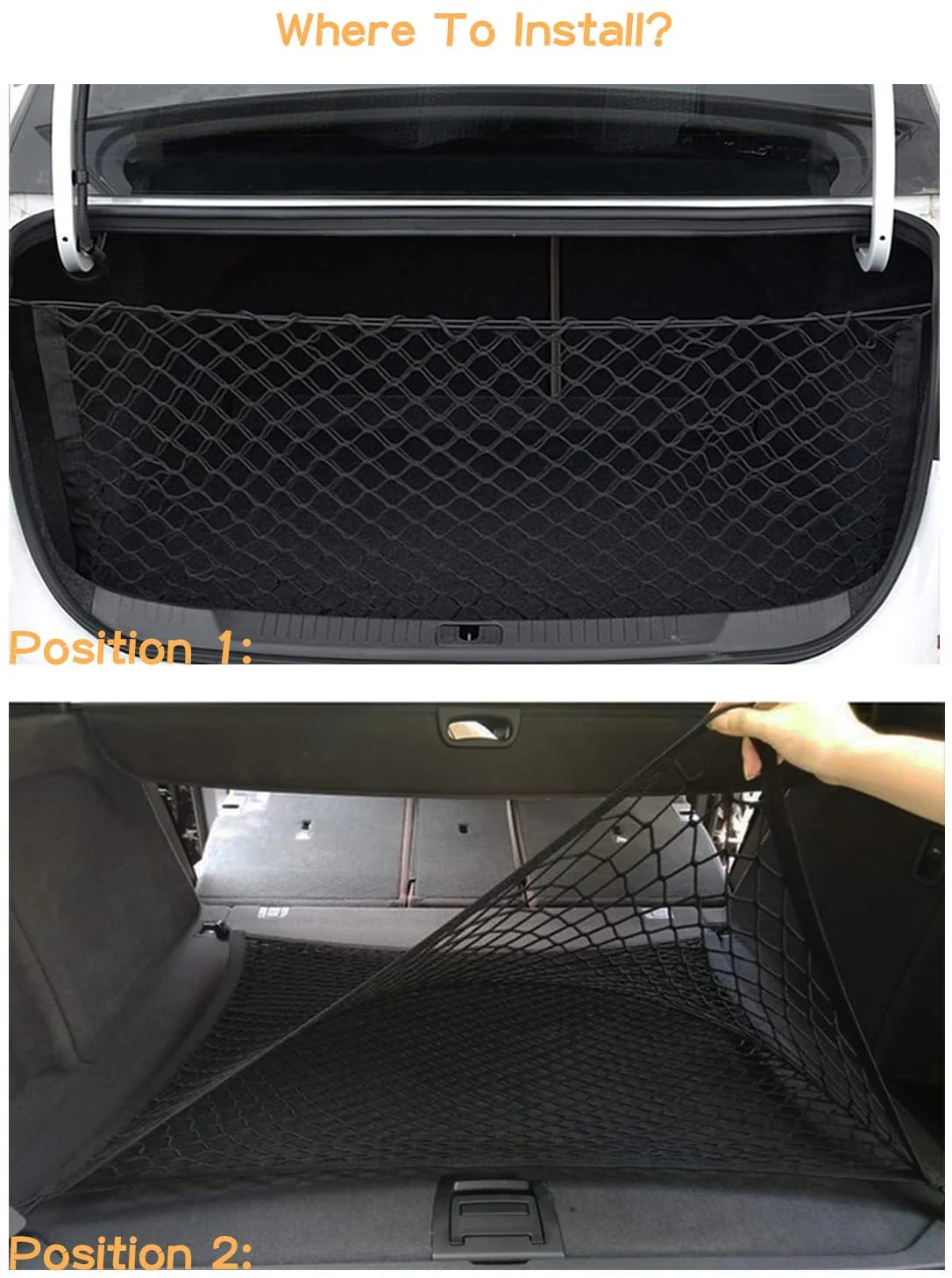 Tesla Model S, 3, X, Y Trunk Cargo Net, Rear, (Envelope Style) - Image 2