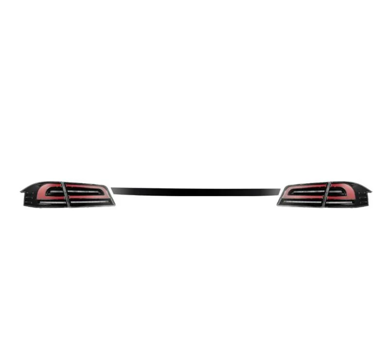 Tesla Model S AlphaRex LUXX-Series LED Taillights, Black/Red, 2012-2021 - Image 3