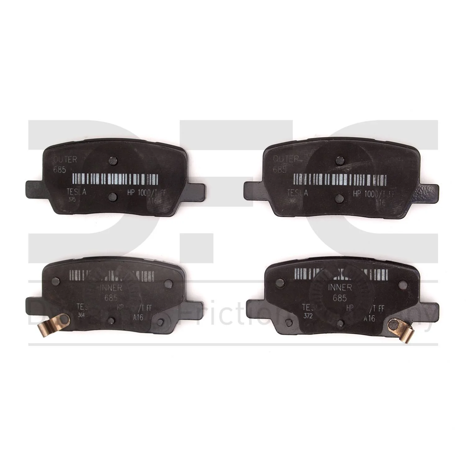 Tesla Model S DFC 5000 Advanced Ceramic Front Disc Brake Pads, 2014-2021 - Image 3
