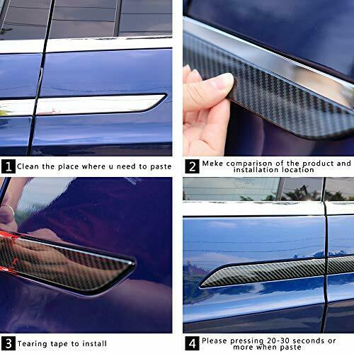 Tesla Model S Door Handle Covers, ABS, Carbon Fiber, Black Out Kit, 2012-2024 - Image 4