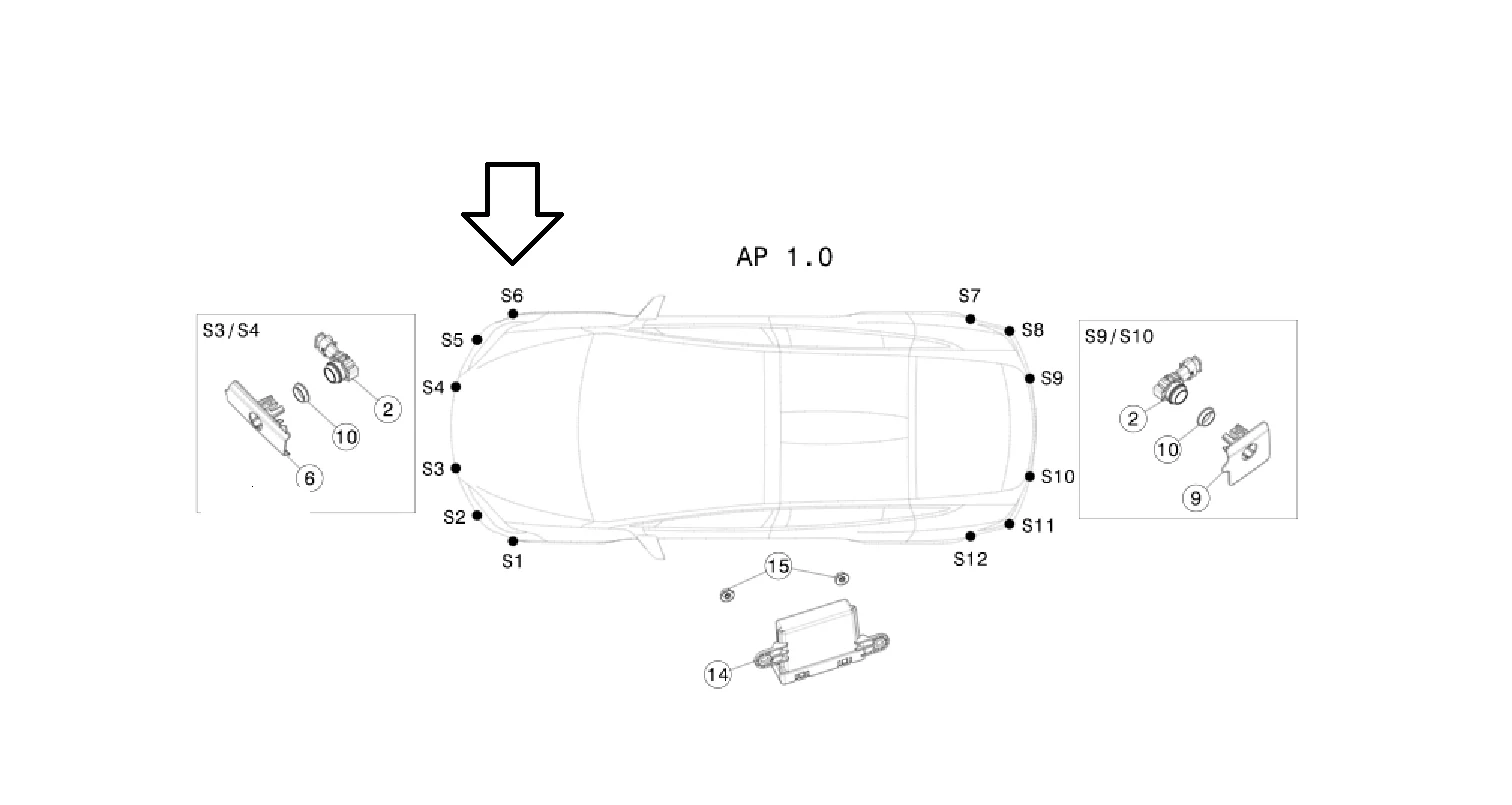 Tesla Model S Front Bumper Park Assist Sensor Retainer, Front Right S6, 2012-2021 - Image 3
