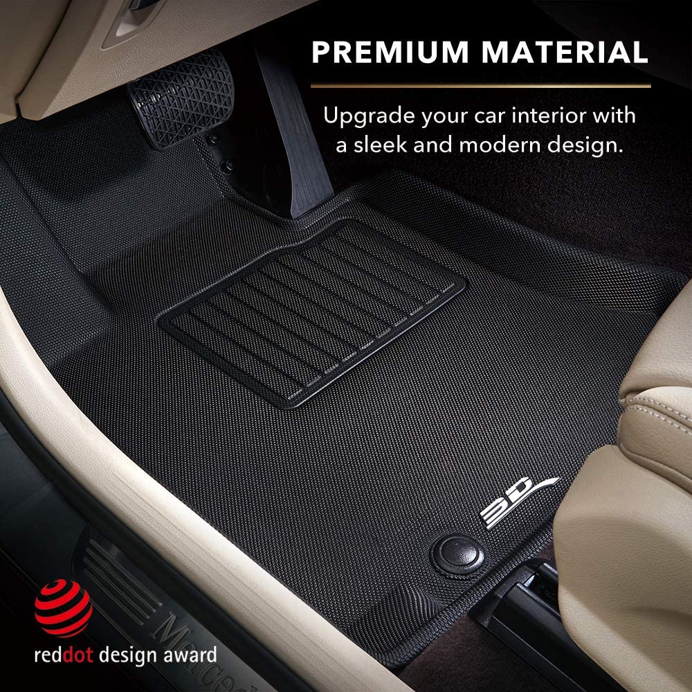 Tesla Model S Front & Rear Floor Mats, 3D MAXpider Kagu 1st & 2ndRow Floor Mat, Black, 2012-2014 - Image 3