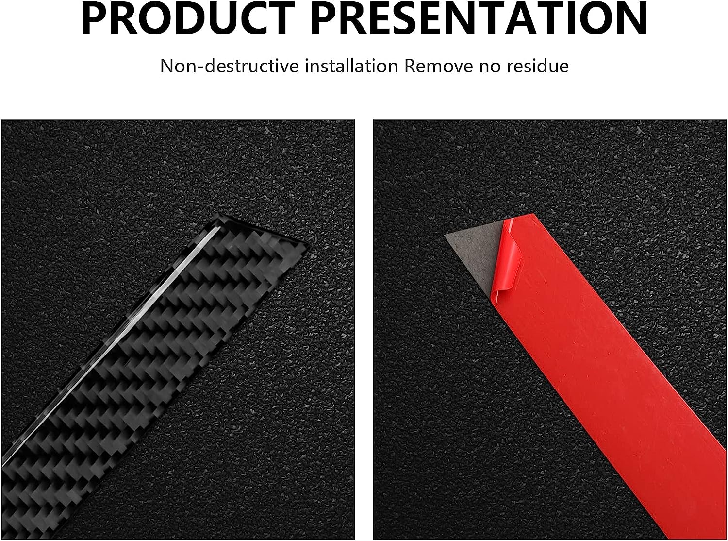 Tesla Model S Interior Rear Pillar Carbon Fiber Stickers, 2012-2020 - Image 3