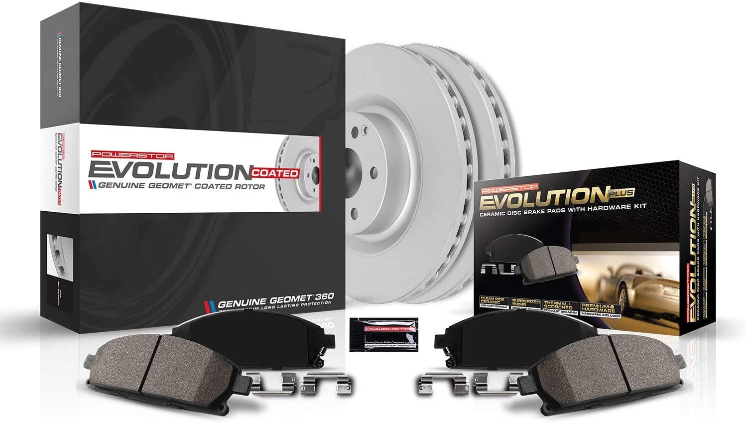 Tesla Model S Power Stop Front Z17 Evolution Geomet Coated Brake Kit, 2012-2016