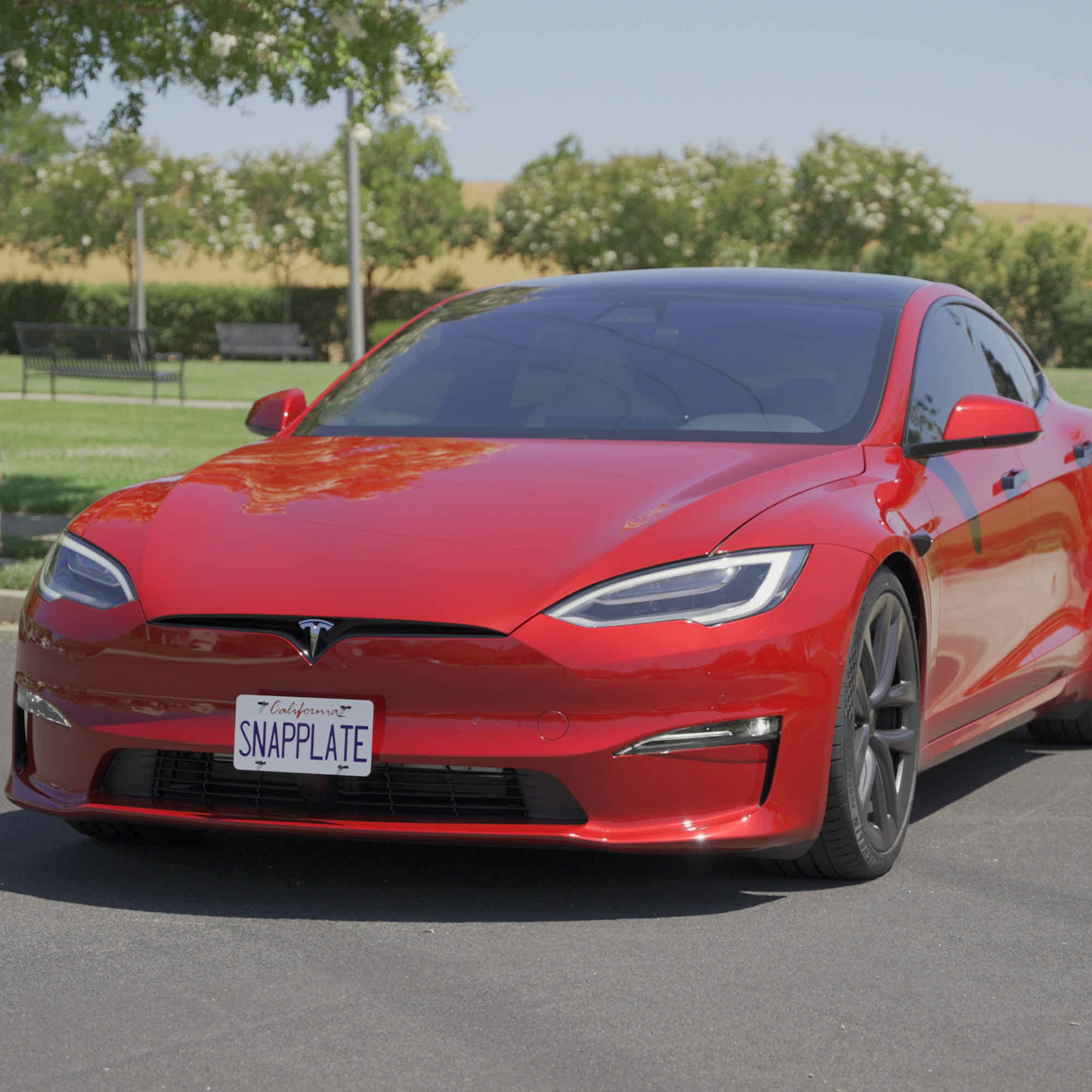 Tesla Model S SNAPPLATE Front License Plate Mount, Removable, 2021-2025