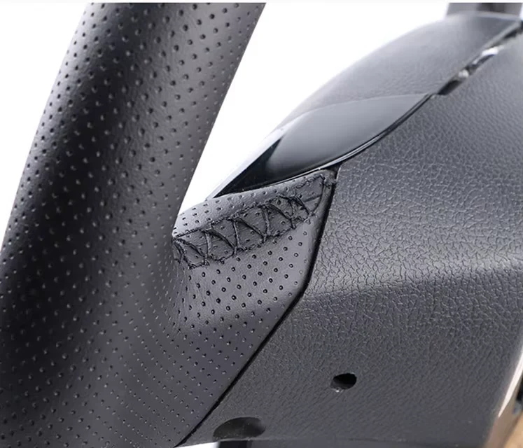 Tesla Model S, X Custom Microfiber Leather Steering Wheel Cover 2012-2020 - Image 3