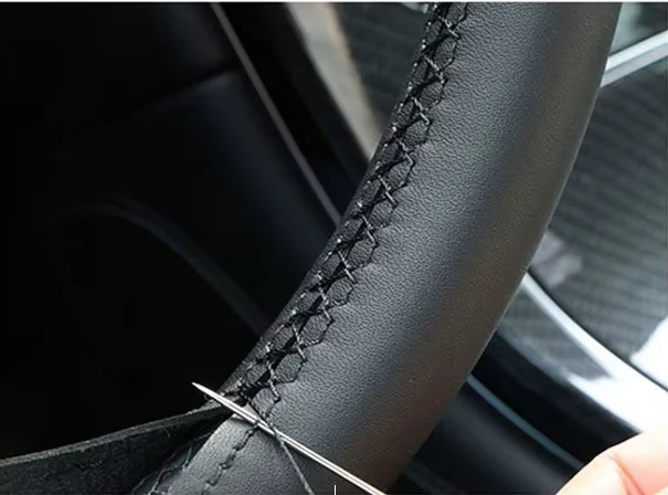 Tesla Model S, X Custom Microfiber Leather Steering Wheel Cover 2012-2020 - Image 5