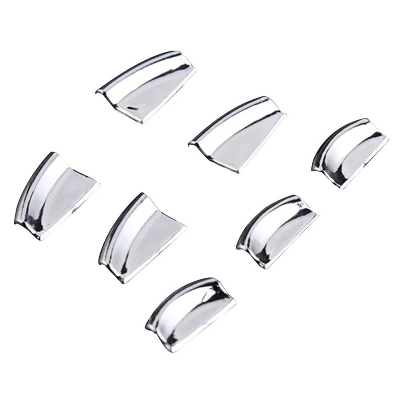 Tesla Model S, X Door Window Switch Chrome Trim Set, 7-Pc Set - Image 2