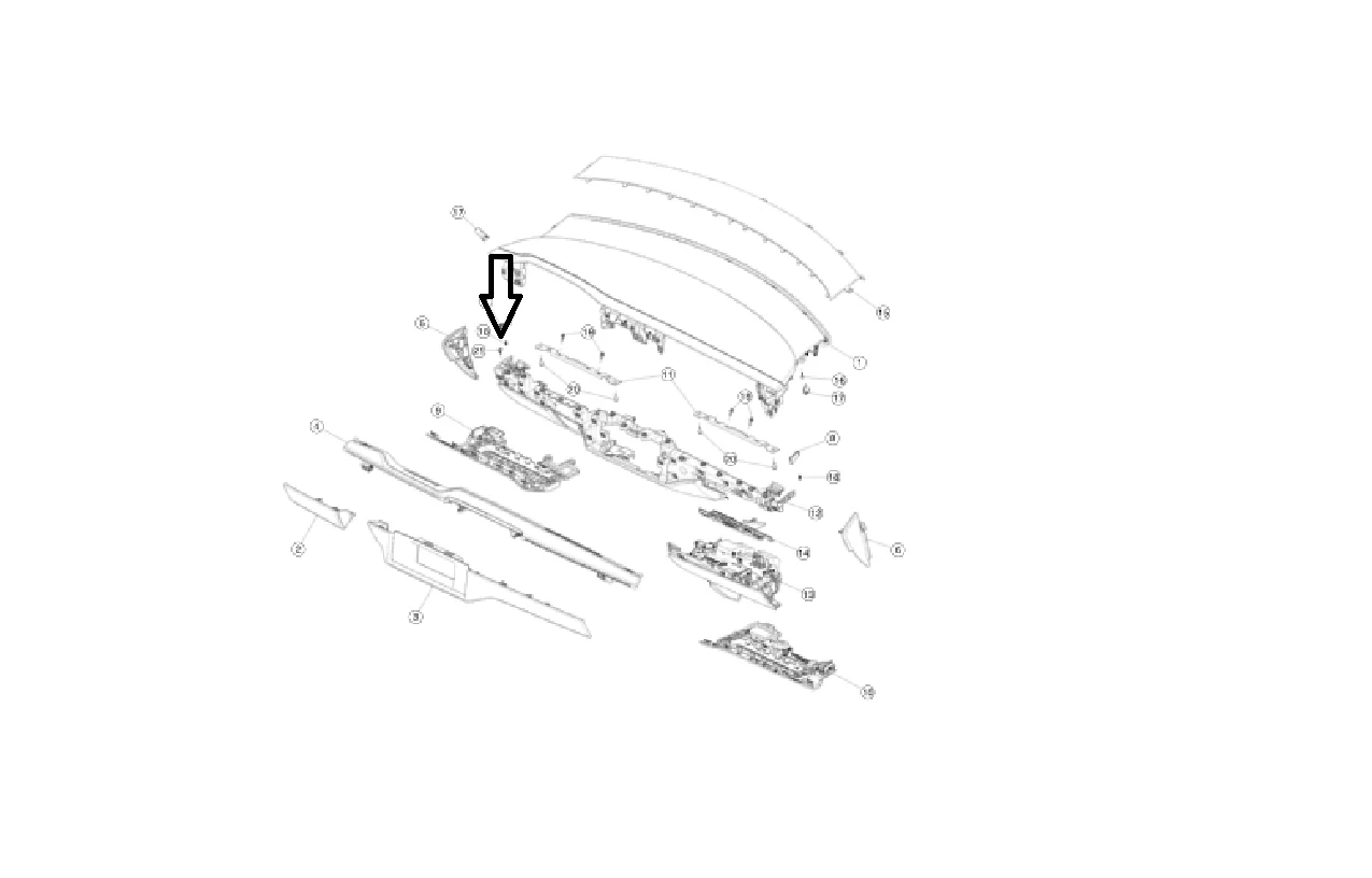 Tesla Model S, X Instrument Panel, Glove Box Push Rivet Trim Clips, 2021-2023 - Image 2