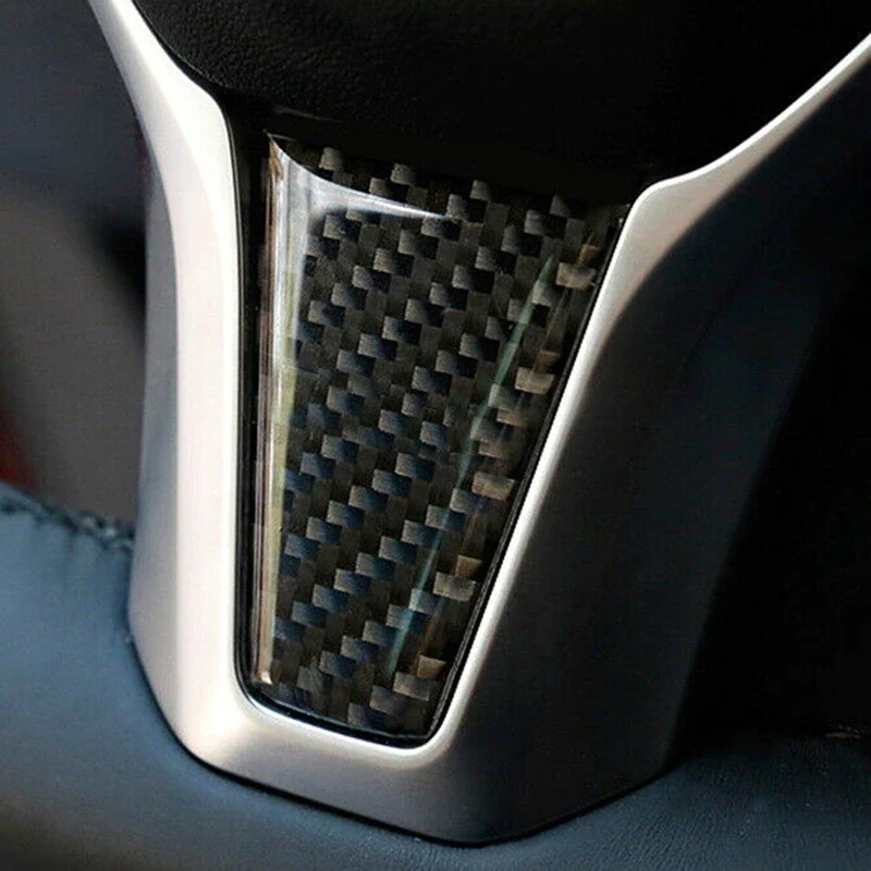 Tesla Model S, X Lower Steering Wheel Sticker, Black Carbon Fiber - Image 2