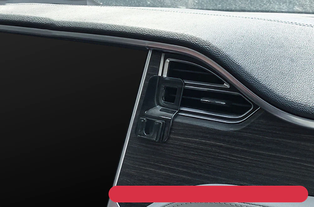 Tesla Model S, X Mobile Cell Phone Holder, Dash Vent, Custom Fit, Black - Image 3