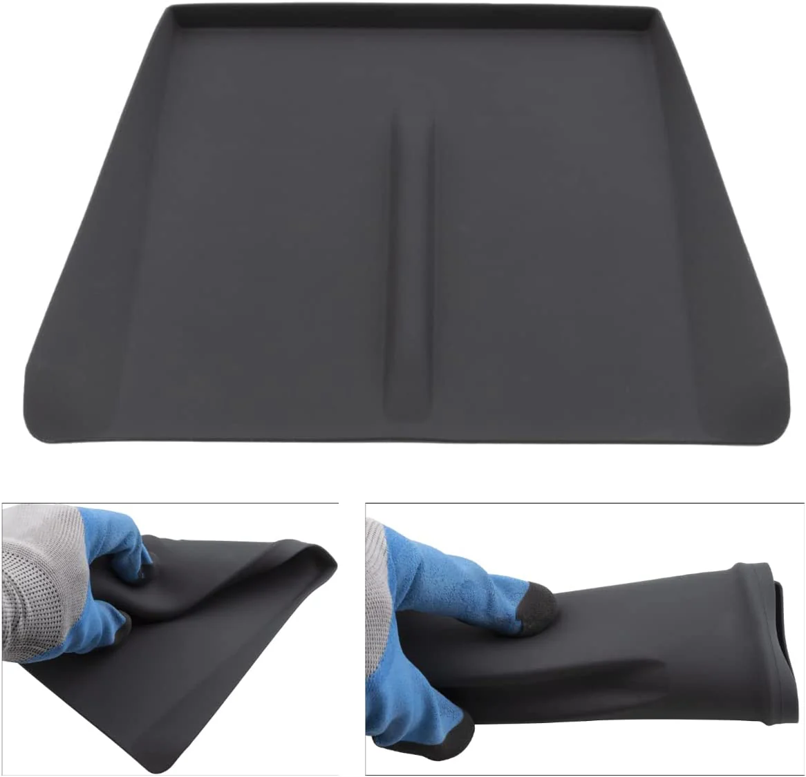 Tesla Model S, X Plaid Center Console Silicone Charging Pad, Black, 2021-2024 - Image 3