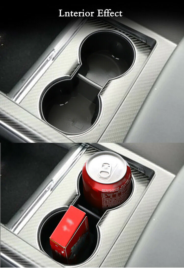 Tesla Model S, X Plaid, Long Range, Cup Holder Insert, Black, 2021-2026 - Image 3