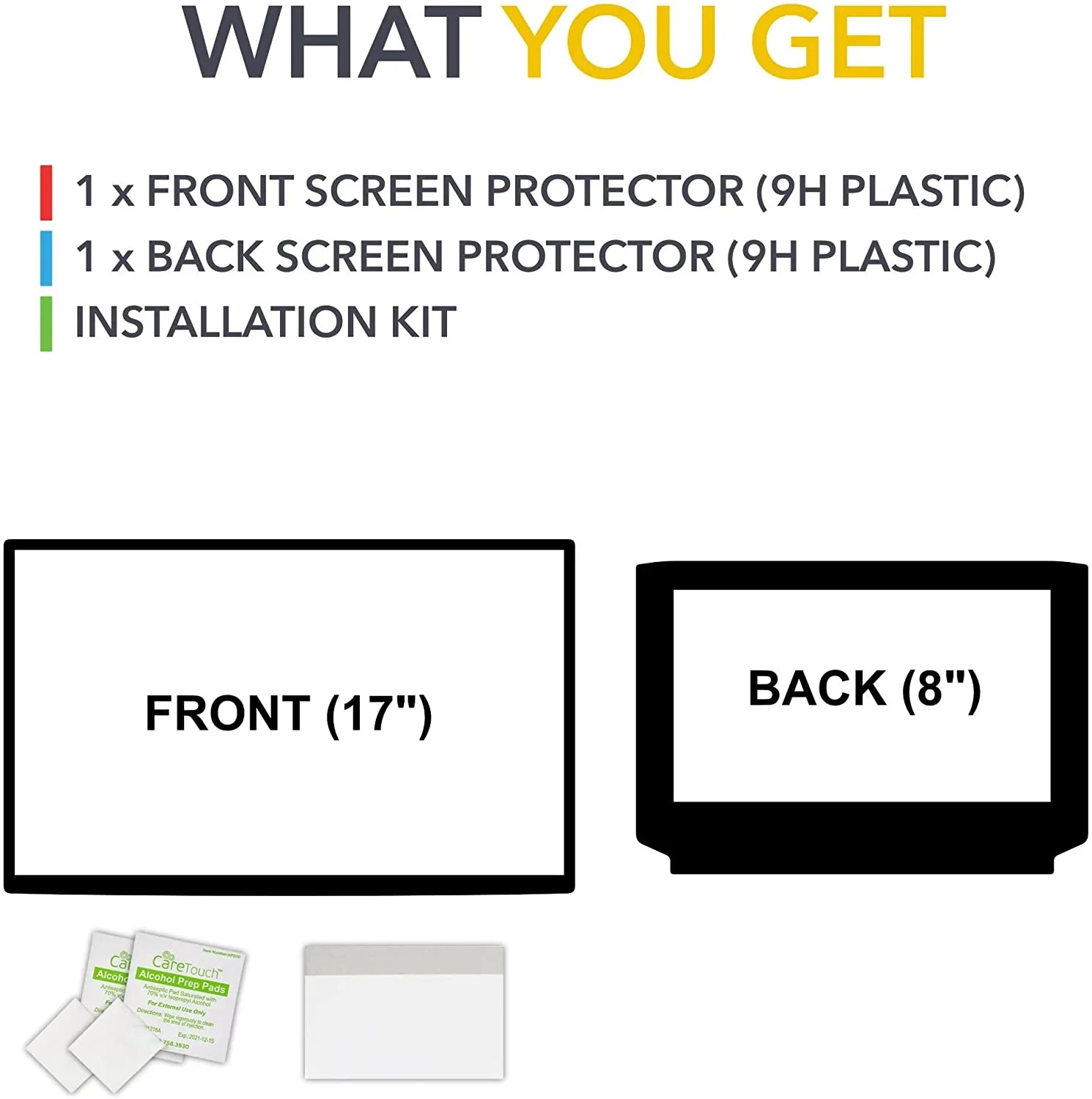 Tesla Model S, X Plaid Screen Protectors Front & Back Clear HD, 9H, 2021-2023 - Image 5