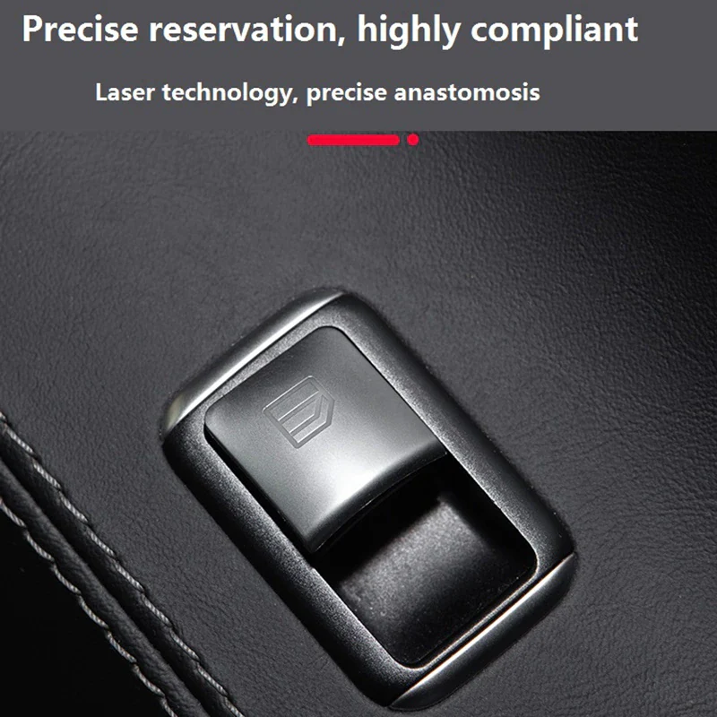 Tesla Model S, X Window Lift Switch Button Cover Kit, Brushed Aluminum - Image 4