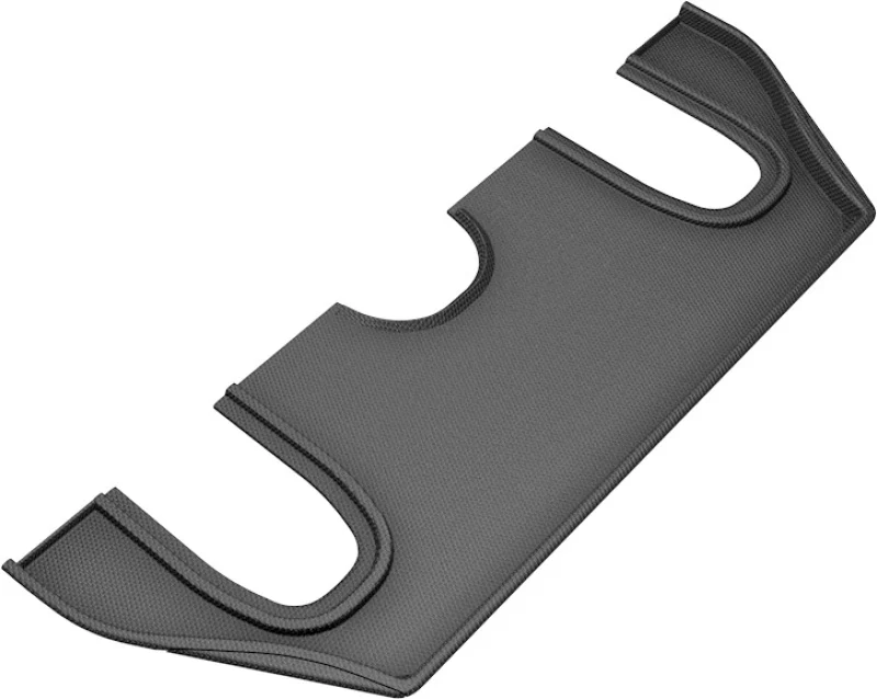 Tesla Model X 3D MAXpider 6-Seats W/Console Kagu 3rd Row Rear Floor Mat, Black, 2016-2018