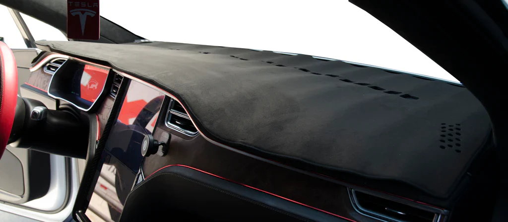 Tesla Model X Dash Mat, Black Suede, 2016-2026 - Image 5