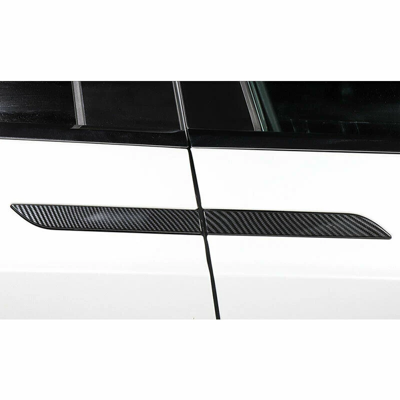 Tesla Model X Door Handle Covers, ABS, Carbon Fiber, Black Out Kit, 2016-2023 - Image 3
