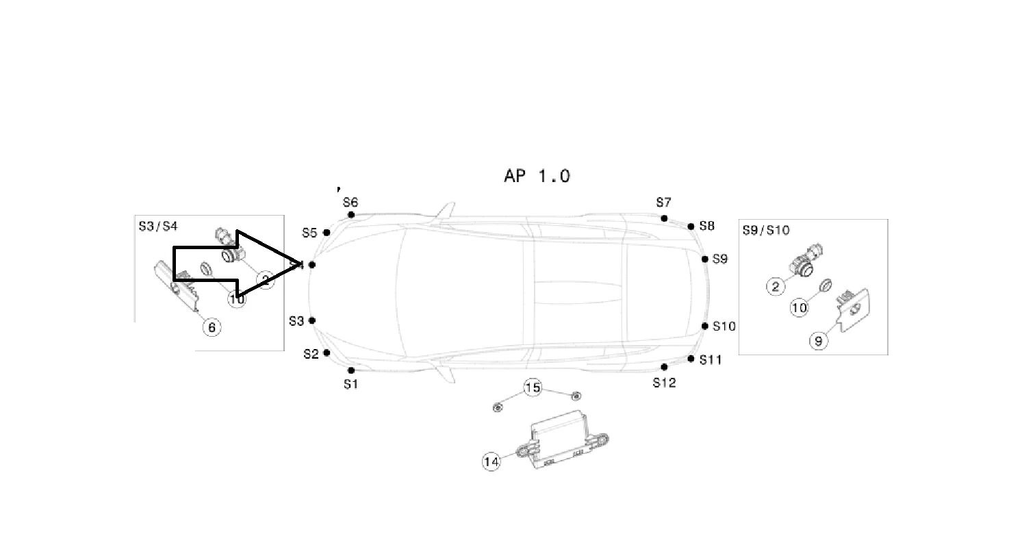 Tesla Model X Front Bumper Park Assist Sensor Retainer, Front Right S4, 2021-2025 - Image 3