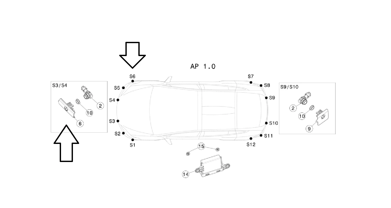 Tesla Model X Front Bumper Park Assist Sensor Retainer, Front Right S6, 2016-2021 - Image 3