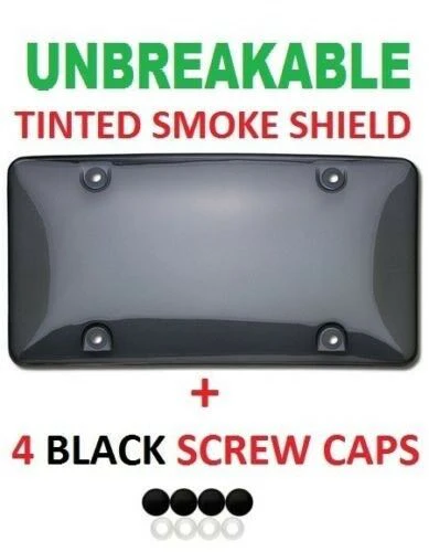 Tesla Model X Smoke Gray Tinted Bubble Shield License Plate Cover - Image 5