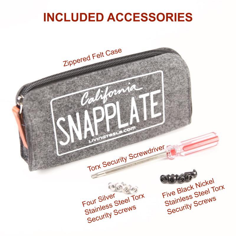 Tesla Model X SNAPPLATE Front License Plate Mount, Removable, 2015-2021 - Image 4