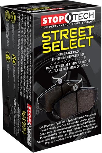 Tesla Model X StopTech Street Select Rear Brake Pads with Hardware, 2017-2019 - Image 2