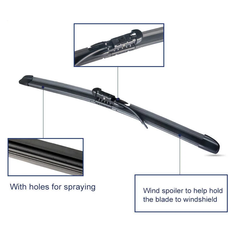 Tesla Model X Windshield Wiper Blades, Pair, With Spray Bar, 2015-2021