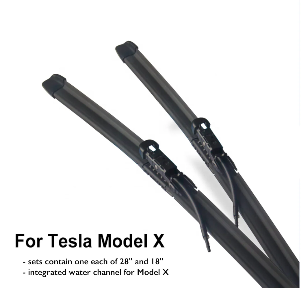Tesla Model X Windshield Wiper Blades, Pair, With Spray Bar, 2015-2021 - Image 2