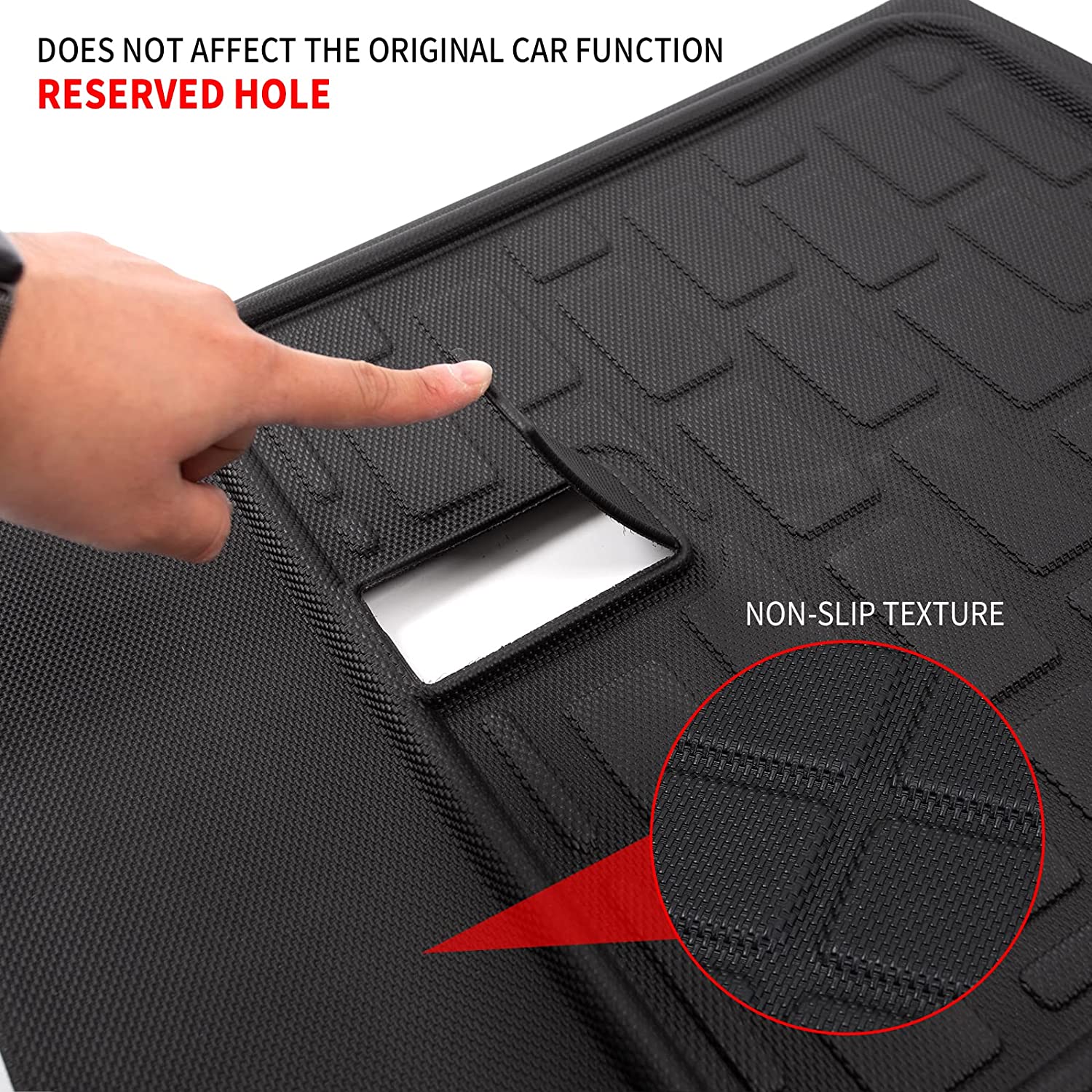 Tesla Model Y 7-Seater 3D Rear 3rd Row Seatback Protectors, Anti-Kick, XPE Brick Style, 2020-2024 - Image 2