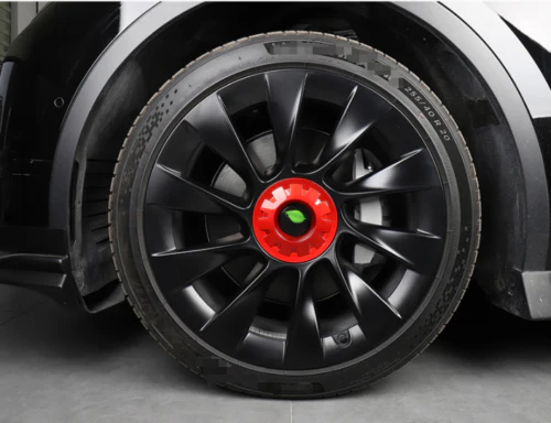 Tesla Model Y ABS Wheel Center Caps Hub Covers, 20 Inch, Red, 4PCS Set, 2020-2024 - Image 6