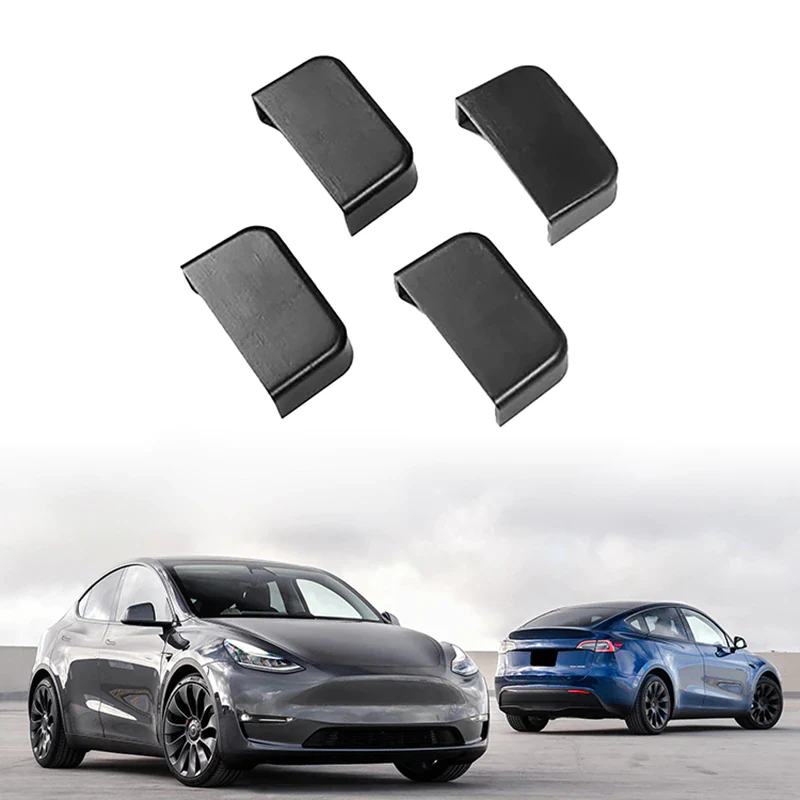 Tesla Model 3, Y Anti-Kick Soft Rubber Plugs For Rear Seat Track Slide Rails, 2021