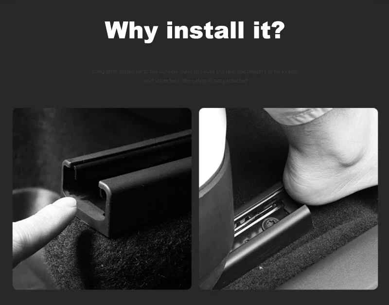 Tesla Model 3, Y Anti-Kick Soft Rubber Plugs For Rear Seat Track Slide Rails, 2021 - Image 5
