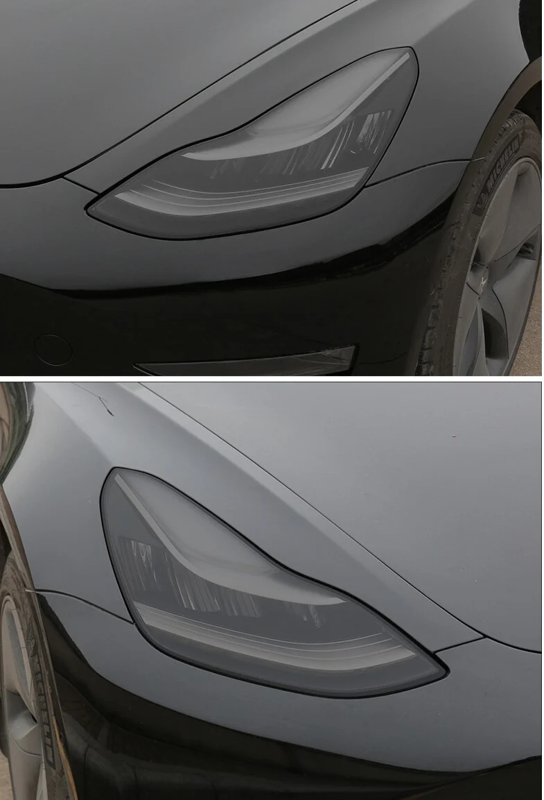 Tesla Model Y CLEAR Headlight Scratch Guard Protection Film TPU, PPF, 2020-2024 - Image 3