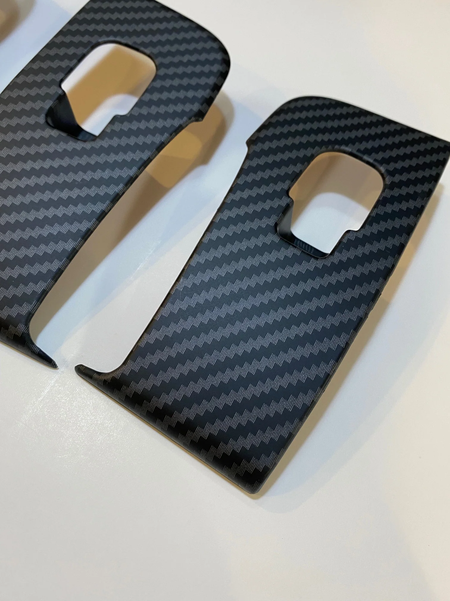 Tesla Model 3, Y Door Lock Window Switch Cover Kit, Matte Carbon Fiber - Image 2