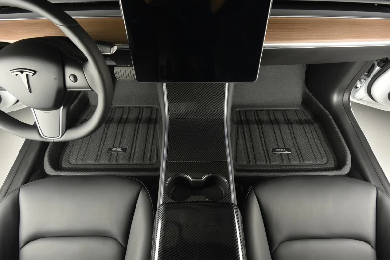 Tesla Model Y Floor Mats, 3D MAXpider Elitect 1st & 2nd Row, Black, 2020-2021 - Image 2