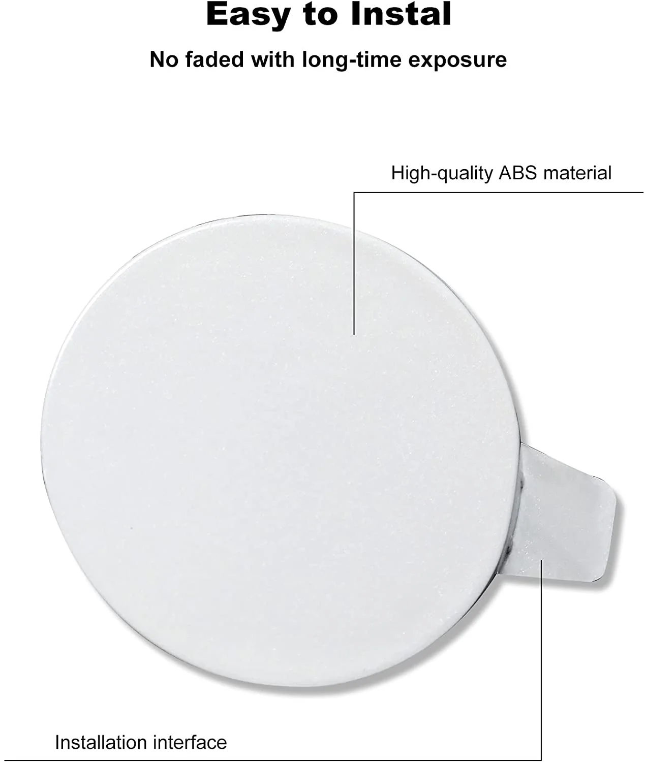 Tesla Model Y Front Bumper Tow Hook Cover Cap, Pearl White - Image 4