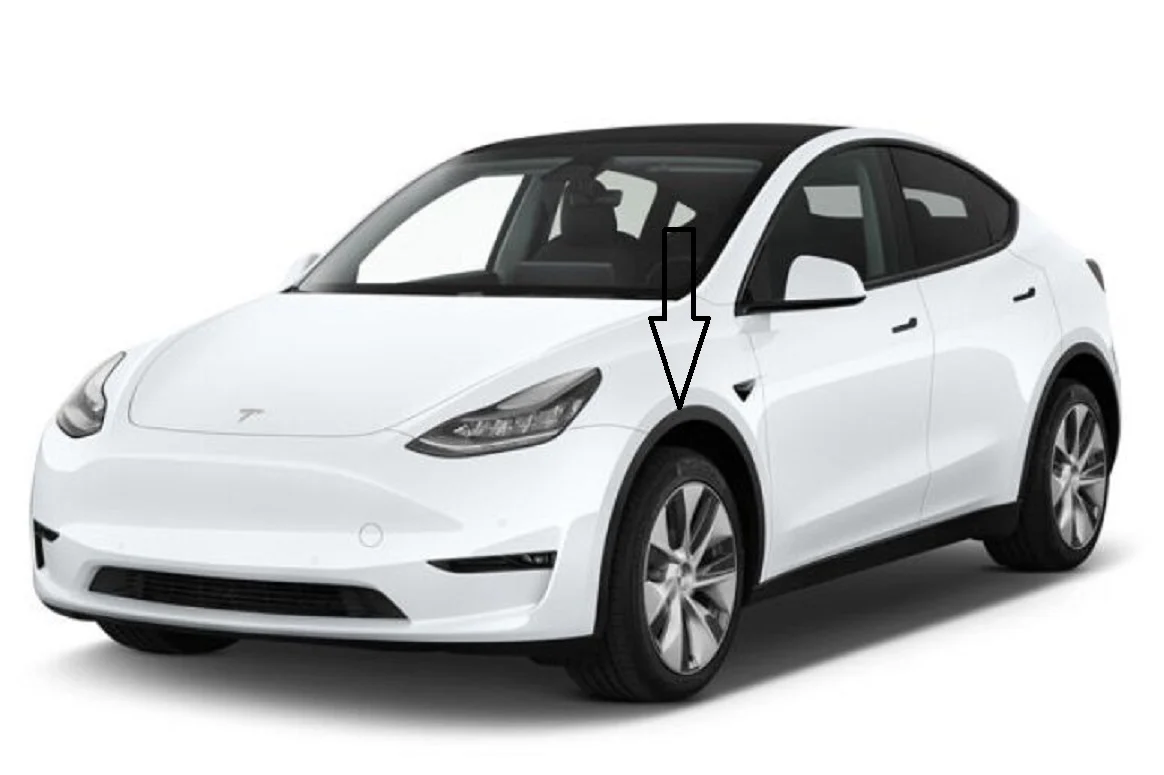 Tesla Model Y Front Fender Garnish Molding Trim, Left Front, New, 2020-2024 - Image 3