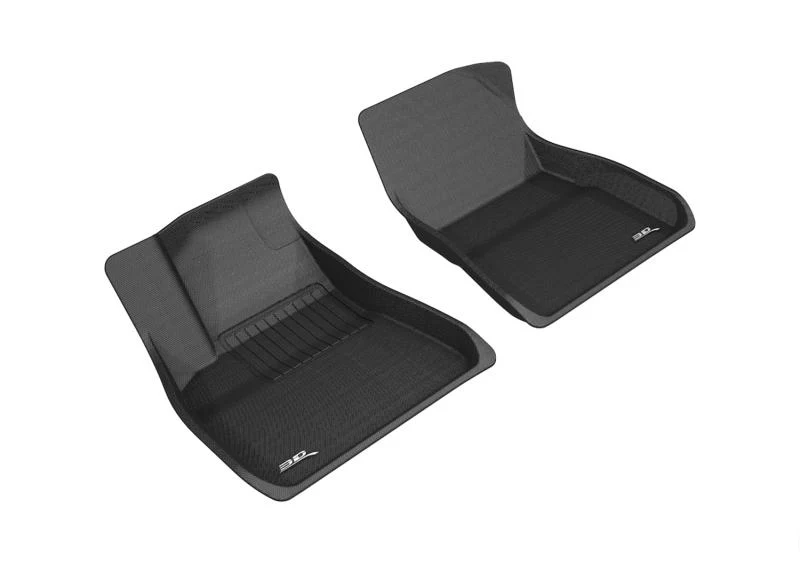 Tesla Model Y Front Floor Mats, 3D MAXpider Kagu, Black, 2021-2023