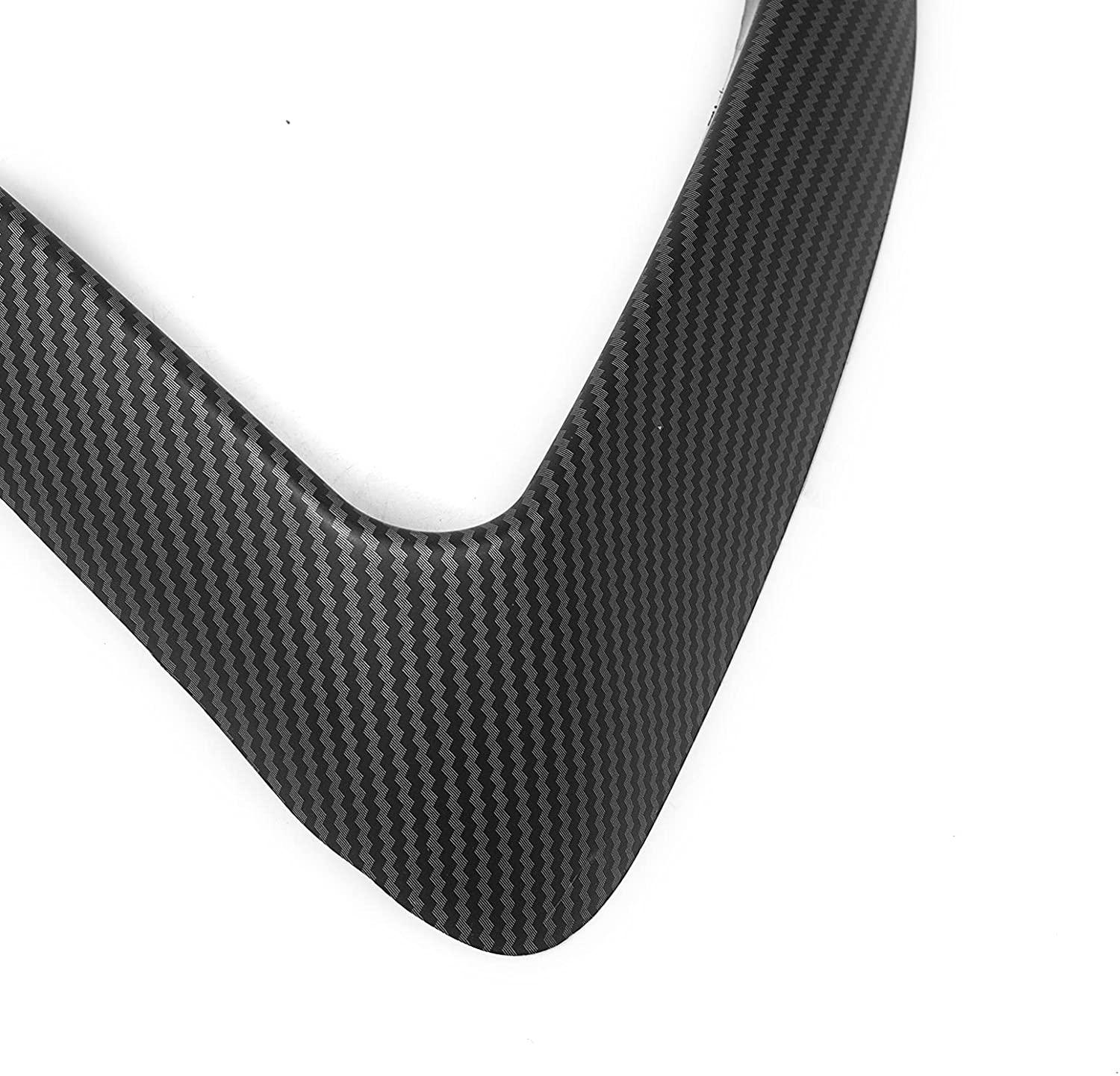 Tesla Model Y Front Fog Light Trim Spoiler Light Cover Eyebrow Covers, Matte Carbon Fiber, 2020-2024 - Image 3