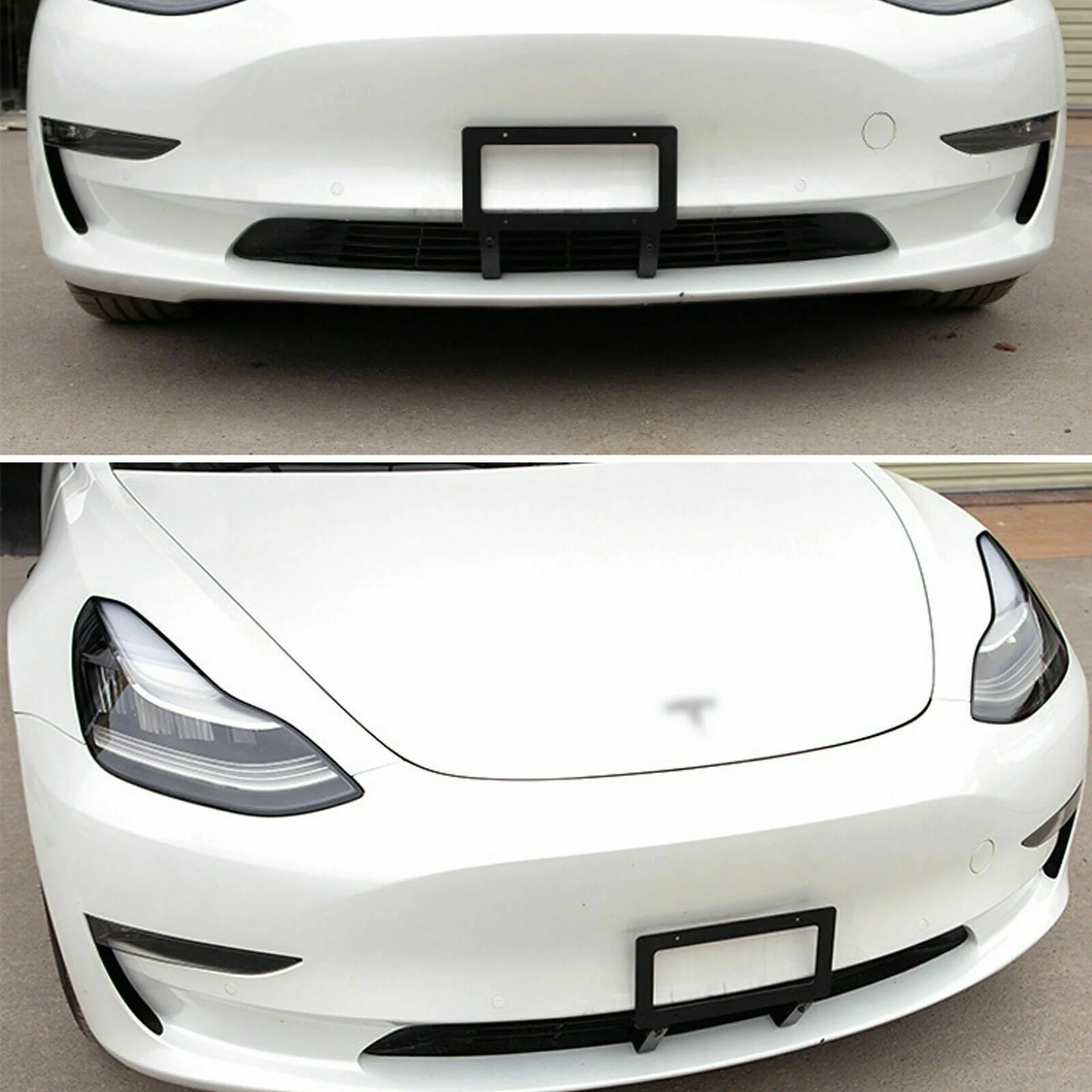 Tesla Model Y Front License Plate No-Hole Mounting Holder & Bracket Kit, 2020-2024 - Image 2