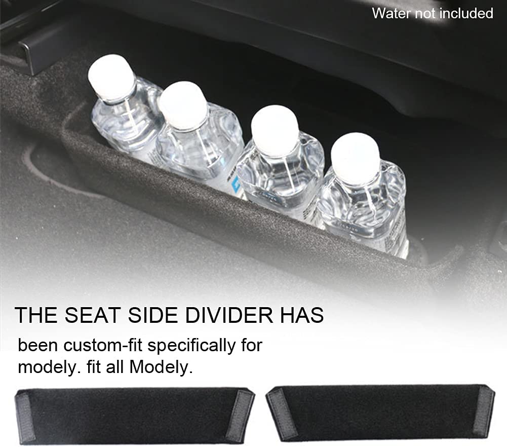 Tesla Model Y Front Rear Seat Storage Baffle Organizers, Pair, 2020-2025 - Image 3