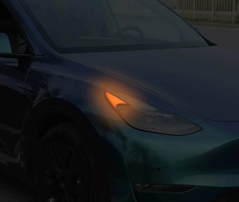 Tesla Model Y Headlight Eyebrow Front Trim Reflectors, 2020-2024 - Image 3