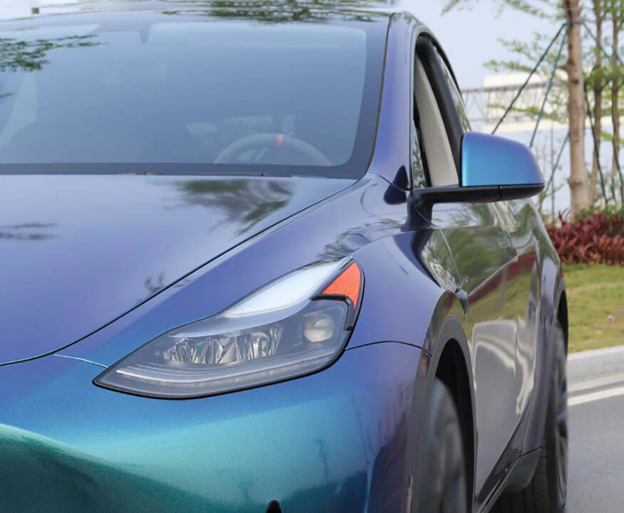Tesla Model Y Headlight Eyebrow Front Trim Reflectors, 2020-2024 - Image 4