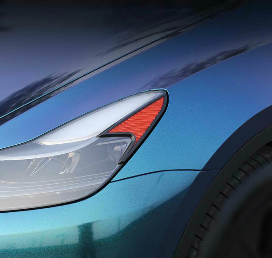 Tesla Model Y Headlight Eyebrow Front Trim Reflectors, 2020-2024 - Image 6