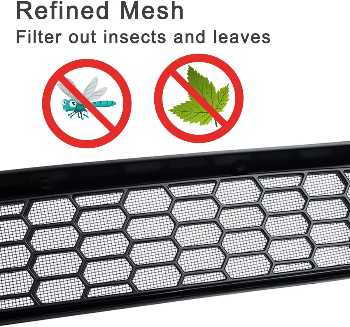 Tesla Model Y Juniper Front Grille Mesh Guard Inserts, Snap-In Installation, 2025-2026 - Image 3