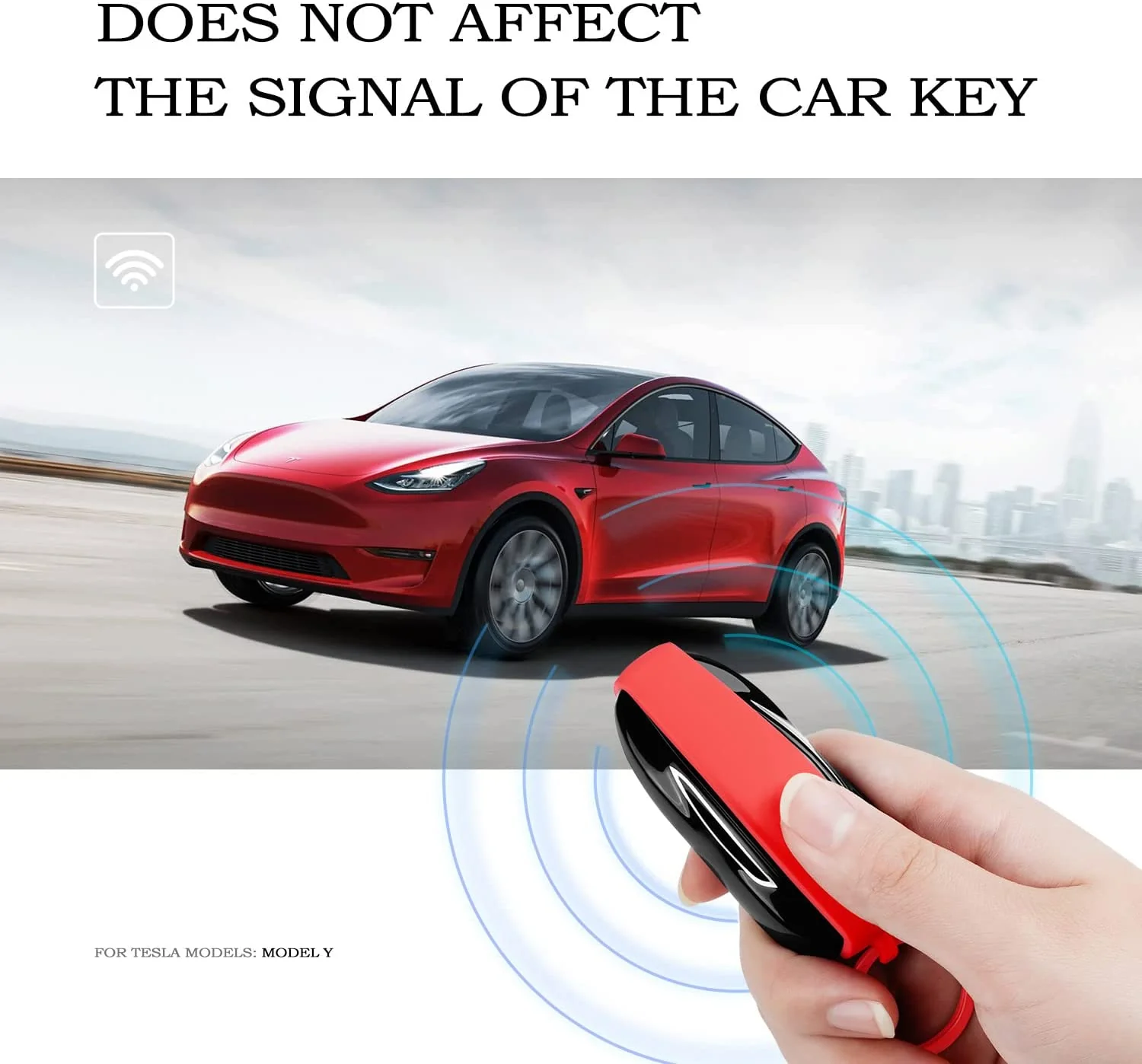 Tesla Model Y Key Fob Cover Shell Protector Case Holder, Red, 2020-2026 - Image 5