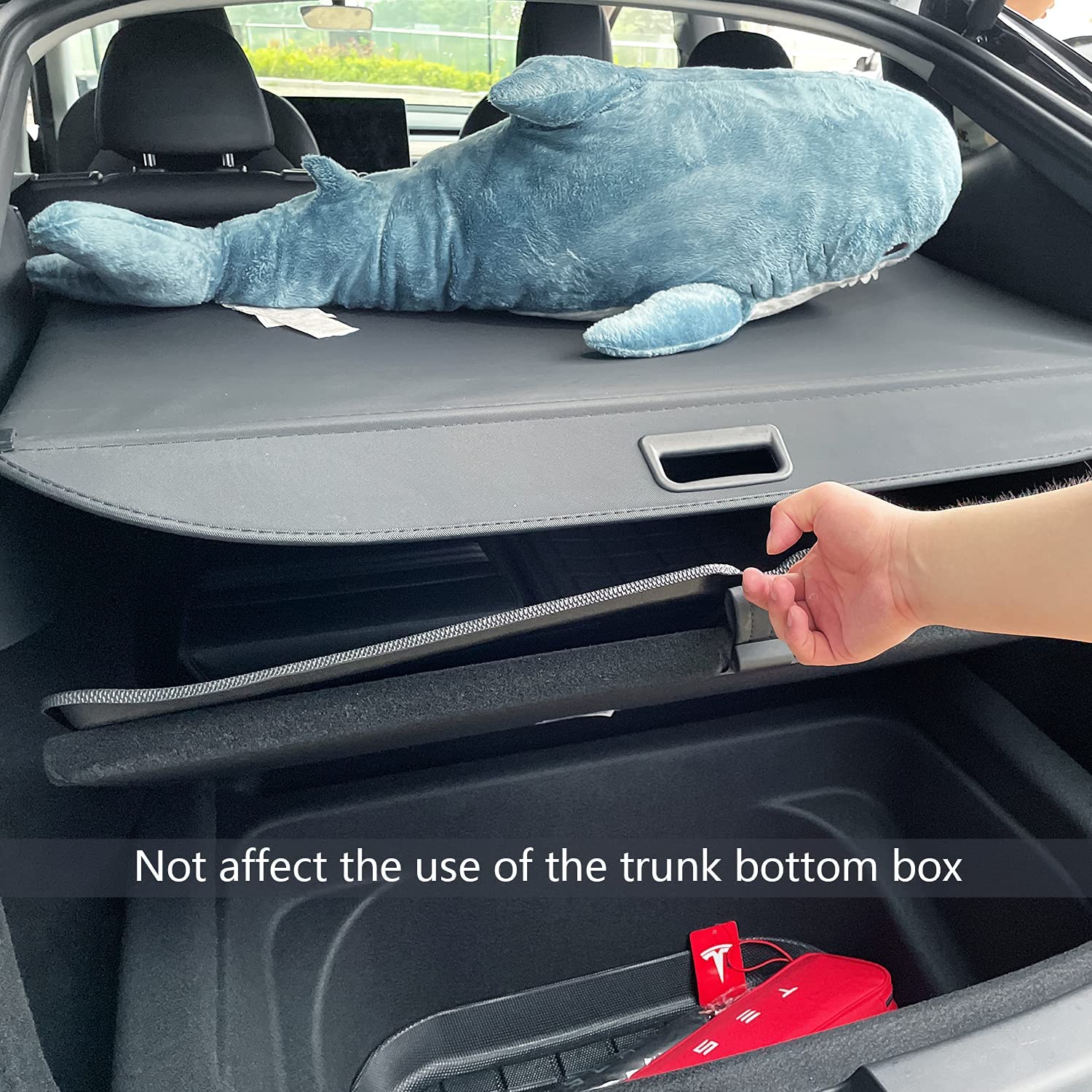 Tesla Model Y Premium Rear Trunk Cargo Cover, Retractable, Privacy Shade, 2020-2022 - Image 3