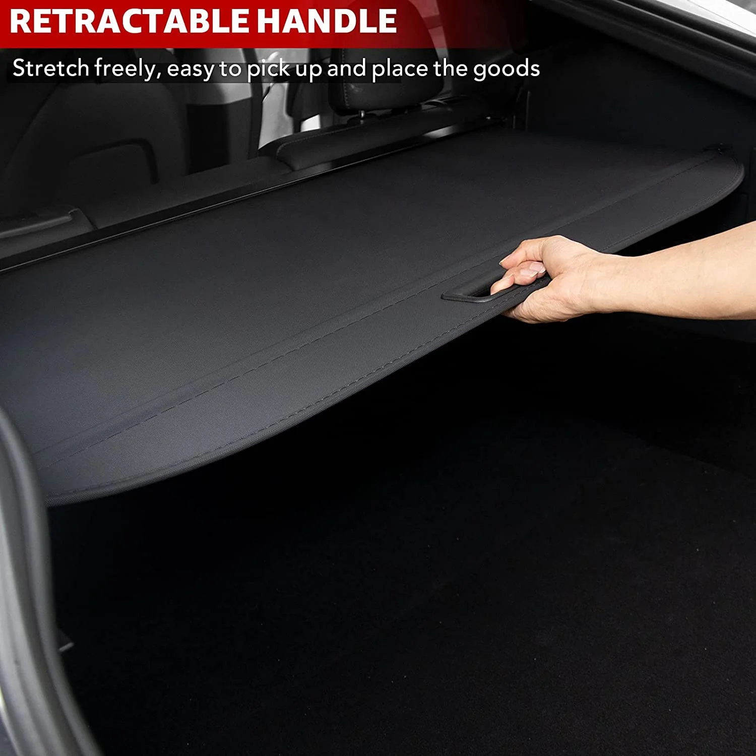 Tesla Model Y Premium Rear Trunk Cargo Cover, Retractable, Privacy Shade, 2020-2022 - Image 7